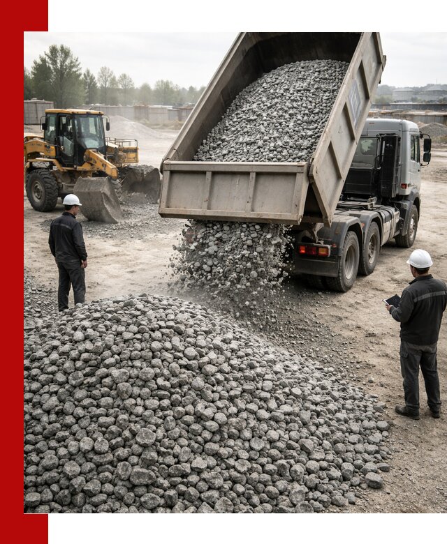 Доставка гранитного щебня фракции 20-40 в Чебаркуле