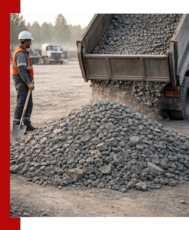 Гранитный щебень фракции 100–201 для строительства в Чебаркуле