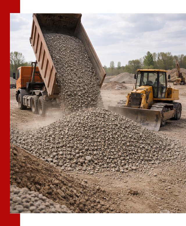 Доставка гравийного щебня фракции 40-70 в Чебаркуле