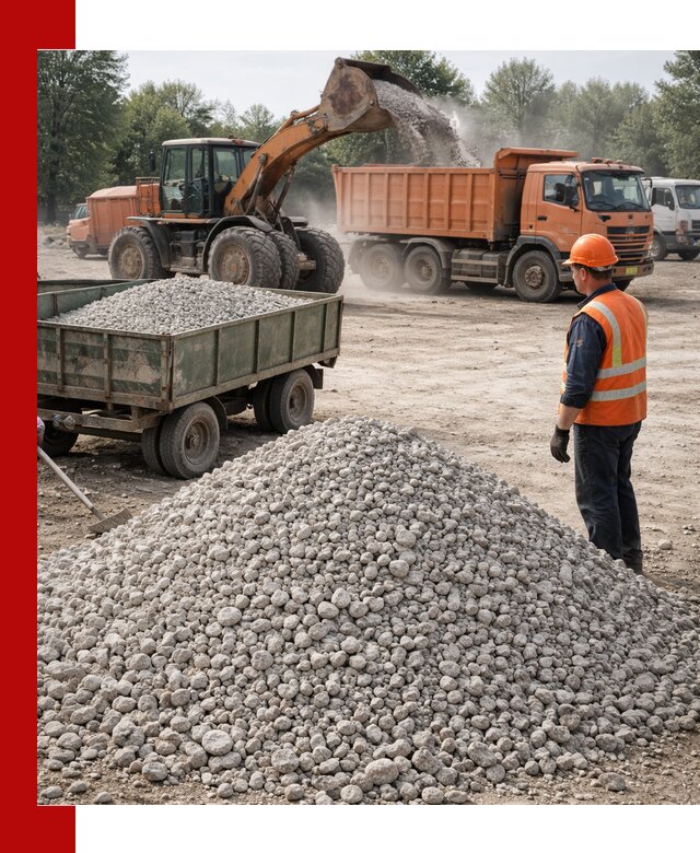 Доставка известнякового щебня фракция 20–40 в Чебаркуле