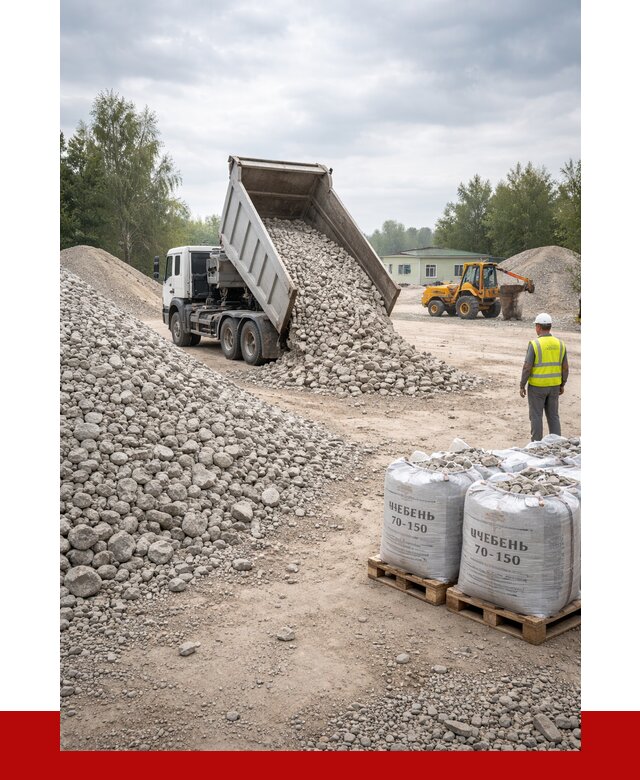 Известняковый щебень фракция 70-150 в Чебаркуле от 1342 р. | ПРОНЕРУДЧбр