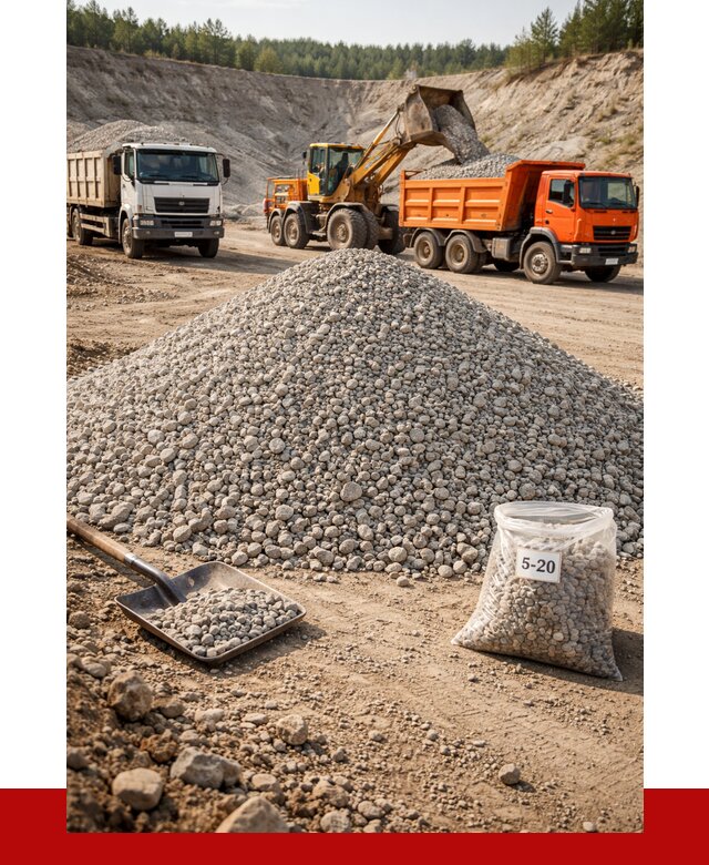 Доломитовый щебень фр. 5-20 в Чебаркуле от 4510 р. | ПРОНЕРУДЧбр