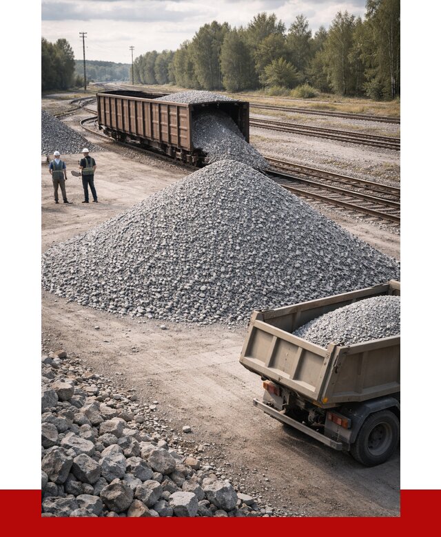Железнодорожный щебень 20-60 в Чебаркуле от 1825 р. | ПРОНЕРУДЧбр