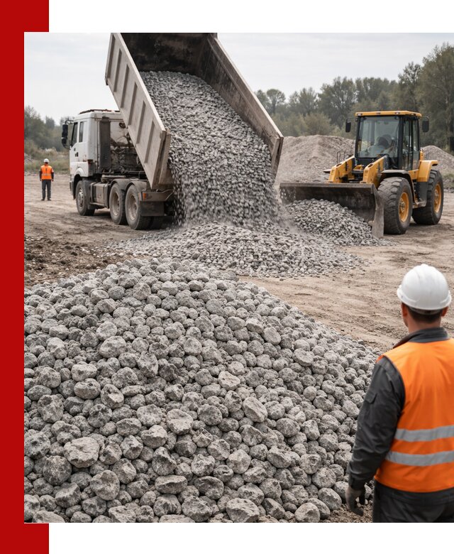 Доставка бетонного щебня фракции 20-40 в Чебаркуле