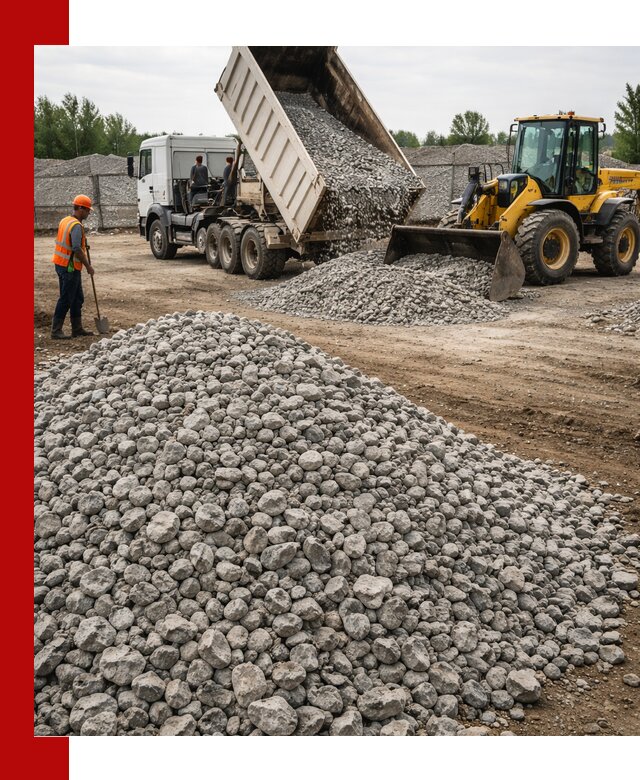 Доставка бетонного щебня фракции 40-70 в Чебаркуле