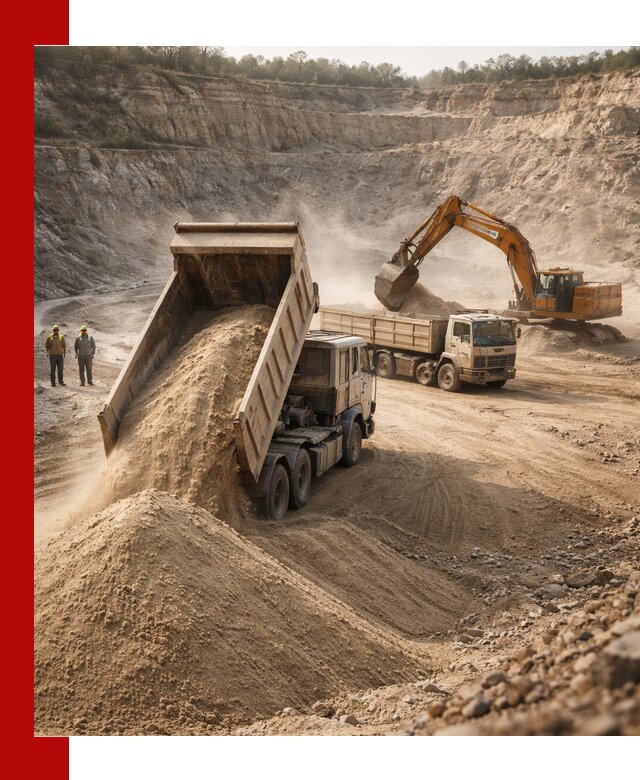 Карьерный песок навалом с доставкой в Чебаркуле