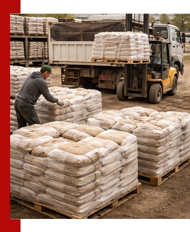 Карьерный песок в мешках с доставкой в Чебаркуле