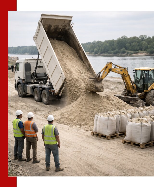 Доставка речного песка в Чебаркуле самосвалами и погрузкой