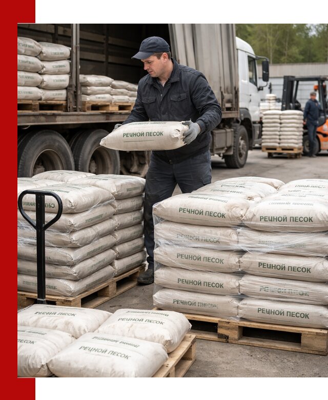 Речной песок в мешках с доставкой в Чебаркуле