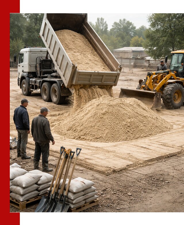 Доставка мытого песка в Чебаркуле с самосвалами по выгодной цене