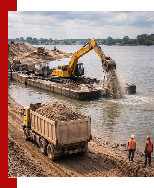 Намывной песок с доставкой в Чебаркуле оптом и в розницу