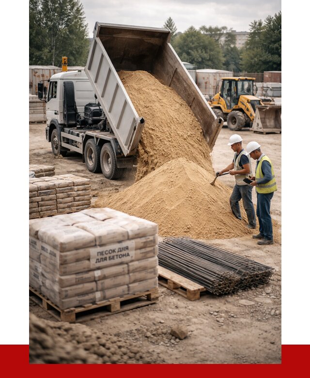 Песок для бетона в Чебаркуле от 2684 р. с доставкой, ПРОНЕРУДЧбр