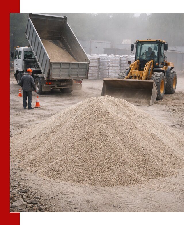 Кварцевый песок фракция 0–8 для стройработ в Чебаркуле
