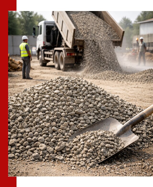 Доставка гравия фракции 20-40 в Чебаркуле с самосвалами