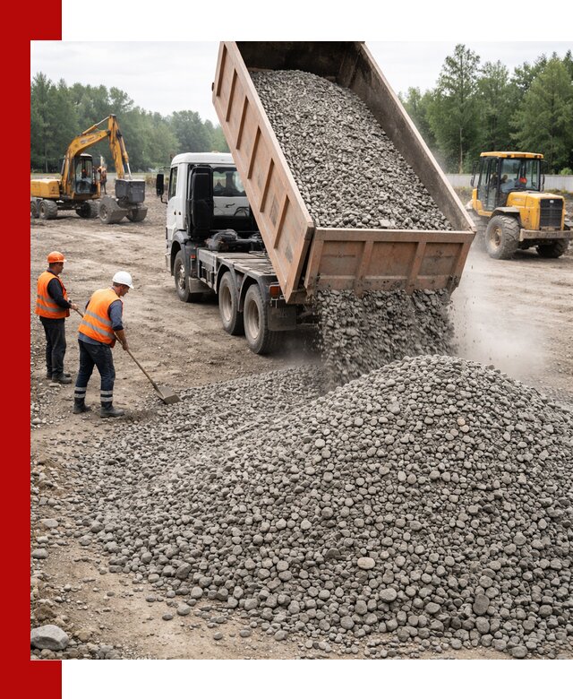 Доставка гравия фракции 40-70 в Чебаркуле оптом и в розницу