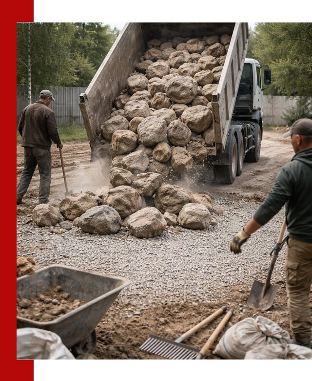 Доставка и укладка булыжника в Чебаркуле