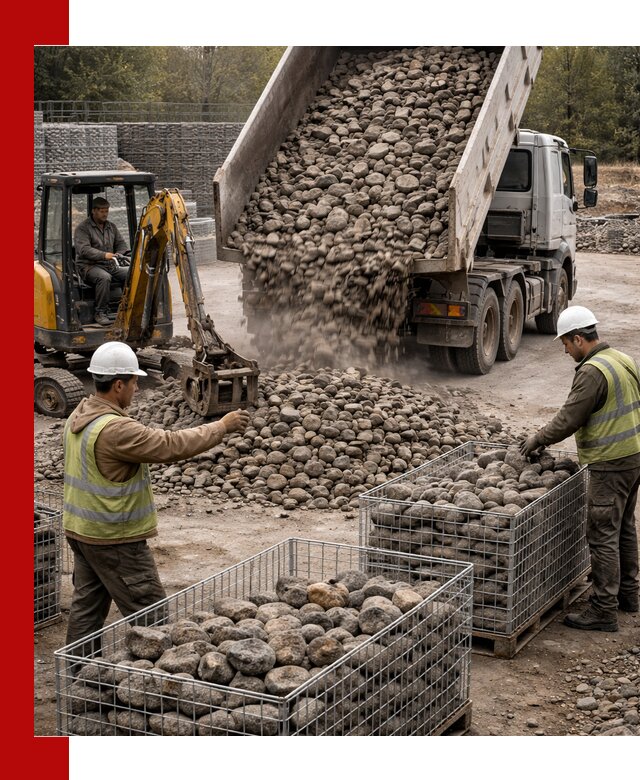 Камень для габионов фракция 100–201 в Чебаркуле