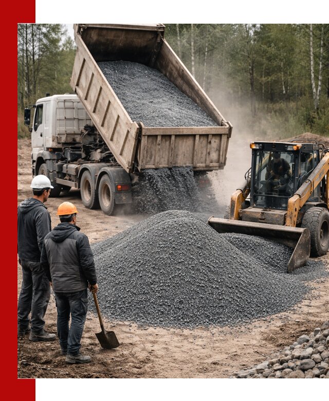 Гранитный отсев 0-5 с доставкой и разгрузкой в Чебаркуле