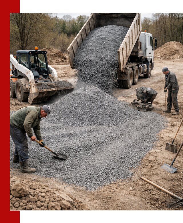 Отсев для подсыпки в Чебаркуле — доставка и подсыпка на участок