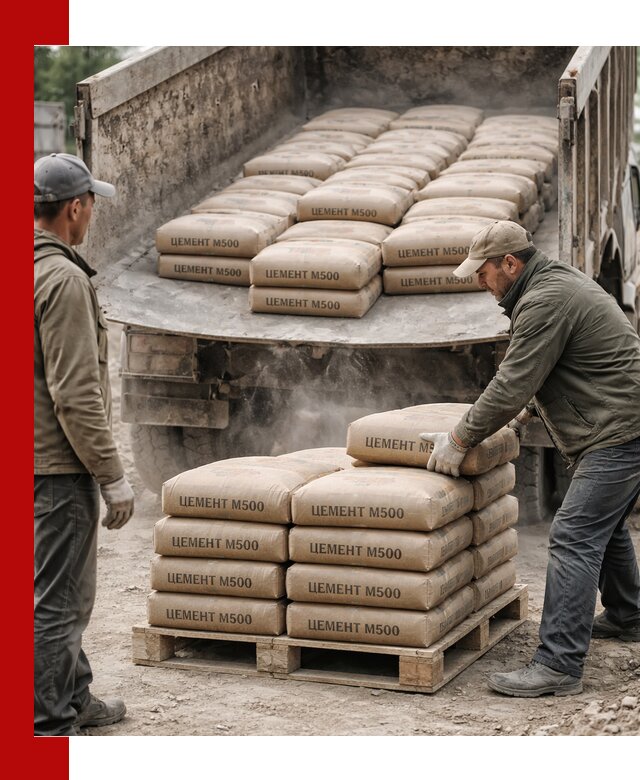 Цемент М500 с доставкой самосвалом в Чебаркуле