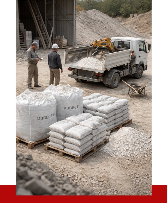 Известь строительная в Чебаркуле с доставкой от 4510 р. | ПРОНЕРУДЧбр