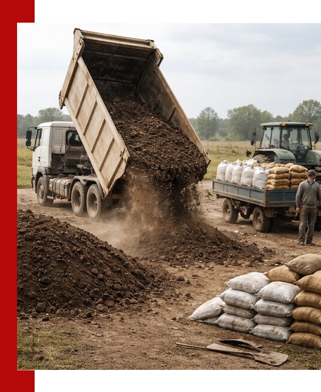 Доставка грунта и удобрений оптом в Чебаркуле для сельхоз и строительства