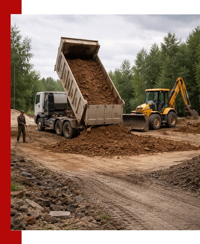 Доставка суглинка самосвалами в Чебаркуле подсыпка и планировка