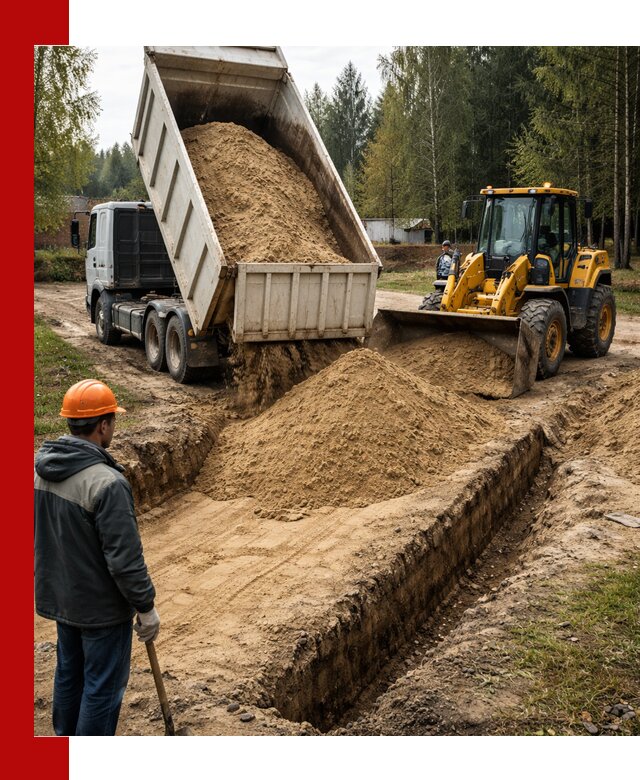 Доставка песчаного грунта в Чебаркуле для строительных работ
