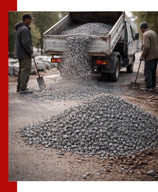 Гранитная крошка для посыпки дорог и тротуаров в Чебаркуле