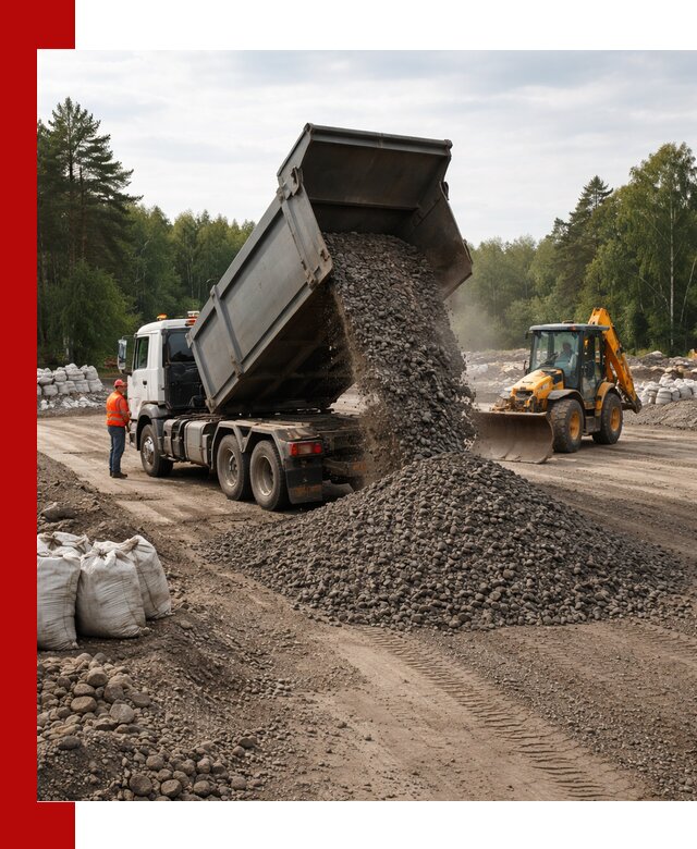 Доставка дробленого асфальта в Чебаркуле для дорожных работ