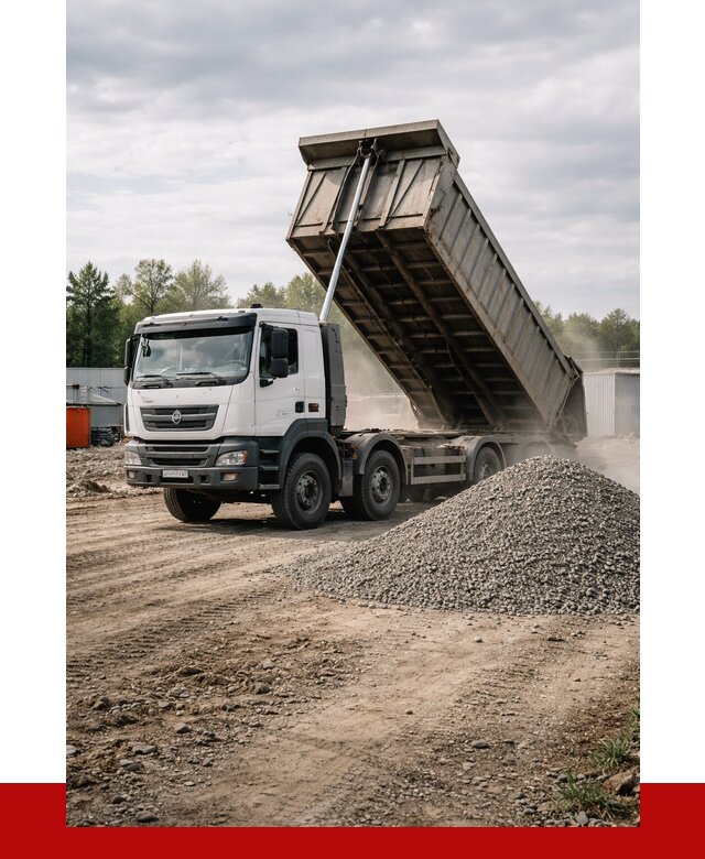 Доставка самосвалом 40 кубов в Чебаркуле от 9663 р. | ПРОНЕРУДЧбр