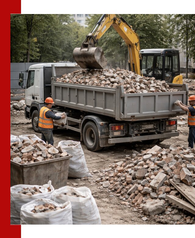 Вывоз строительного мусора в Чебаркуле с самосвалами и контейнерами