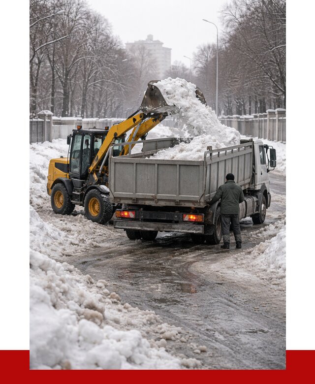 Вывоз снега с погрузкой в Чебаркуле от 3758 р. ПРОНЕРУДЧбр